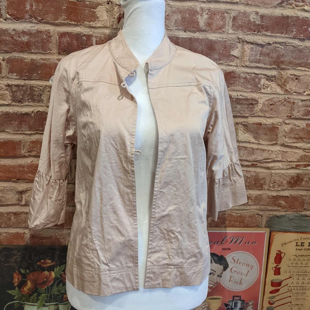 Twelfth Street by Cynthia Vincent cropped cream jacket S